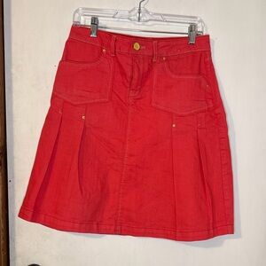 Vibrant Red A-Line Women's Skirt